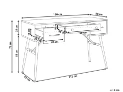 Scrivania MARFLA Bianco 120 cm 50 cm