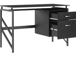 Scrivania MORITON Nero 117 cm 57 cm con contenitore