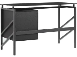 Scrivania MORITON Nero 117 cm 57 cm con contenitore