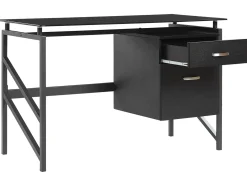 Scrivania MORITON Nero 117 cm 57 cm con contenitore