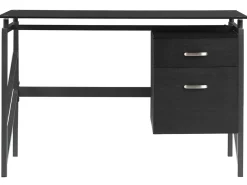 Scrivania MORITON Nero 117 cm 57 cm con contenitore