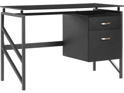 Scrivania MORITON Nero 117 cm 57 cm con contenitore