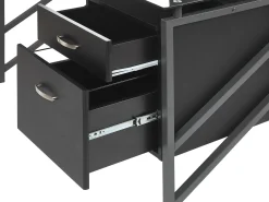 Scrivania MORITON Nero 117 cm 57 cm con contenitore