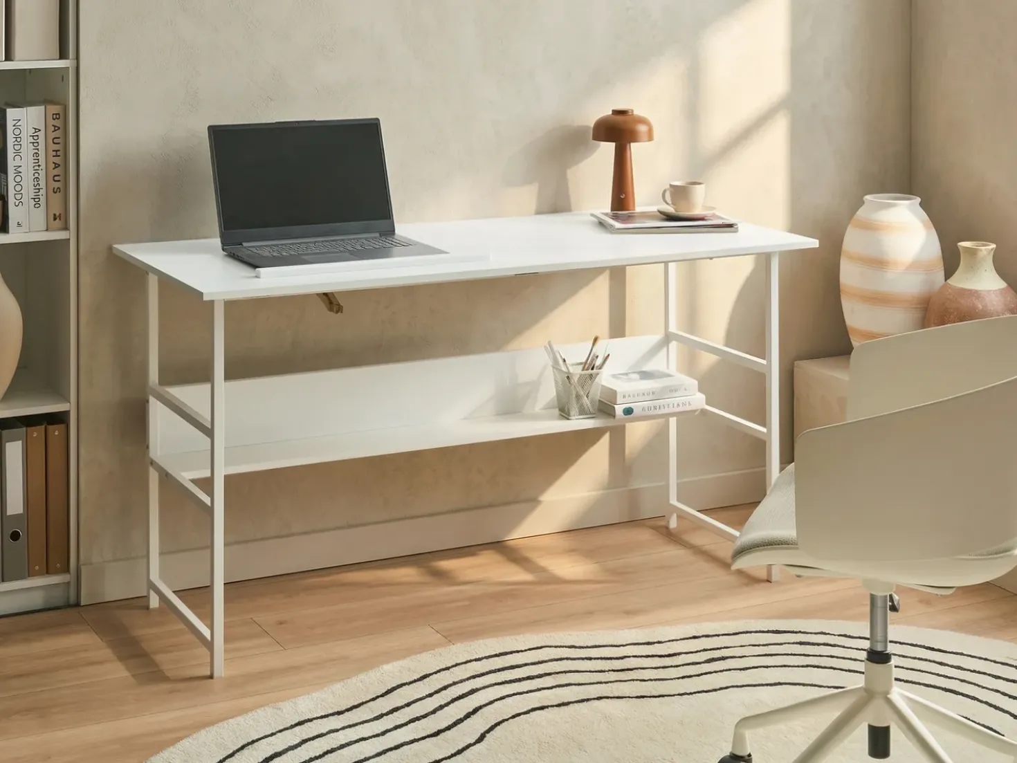 Scrivania ORAN Bianco 140 cm 60 cm