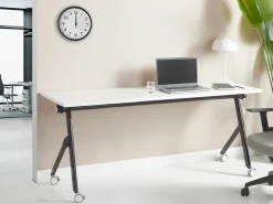 Scrivania pieghevole BENDI Bianco 180 cm 60 cm con ruote
