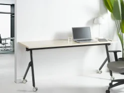 Scrivania pieghevole BENDI Marrone chiaro 180 cm 60 cm con ruote