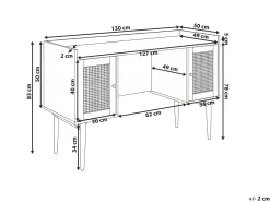 Scrivania RATANA Marrone chiaro 130 cm 50 cm