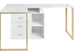 Scrivania regolabile ASHMORE Bianco 165/220 cm 55 cm