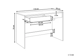 Scrivania RONDANE Marrone scuro 110 cm 50 cm