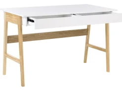 Scrivania THESLAY Marrone chiaro/Bianco 120 cm 60 cm