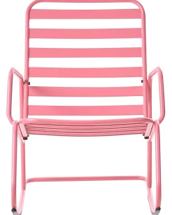 Sedia a dondolo da giardino TURI Metallo Rosa