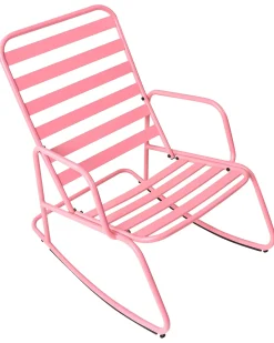 Sedia a dondolo da giardino TURI Metallo Rosa
