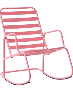 Sedia a dondolo da giardino TURI Metallo Rosa