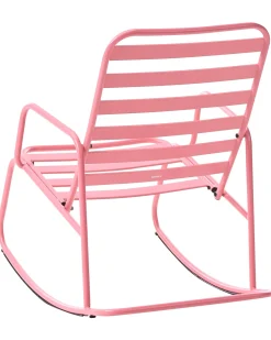 Sedia a dondolo da giardino TURI Metallo Rosa