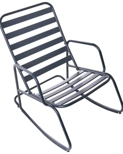Sedia a dondolo da giardino TURI Metallo Nero