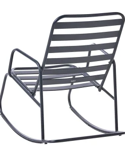 Sedia a dondolo da giardino TURI Metallo Nero