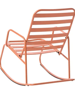 Sedia a dondolo da giardino TURI Metallo Arancione