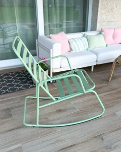 Sedia a dondolo da giardino TURI Metallo Verde