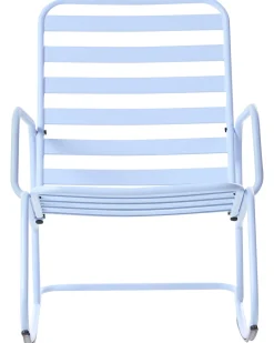 Sedia a dondolo da giardino TURI Metallo Azzurro