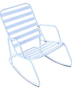 Sedia a dondolo da giardino TURI Metallo Azzurro