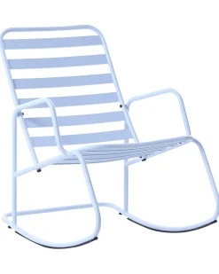 Sedia a dondolo da giardino TURI Metallo Azzurro