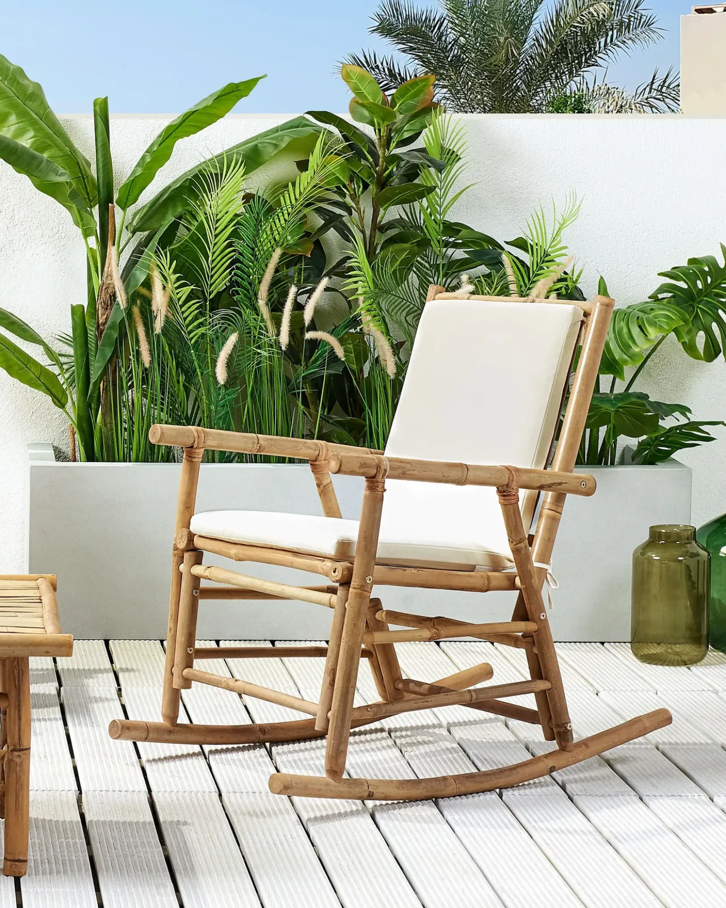 Sedia a dondolo da giardino FRIGOLE Bambù Marrone