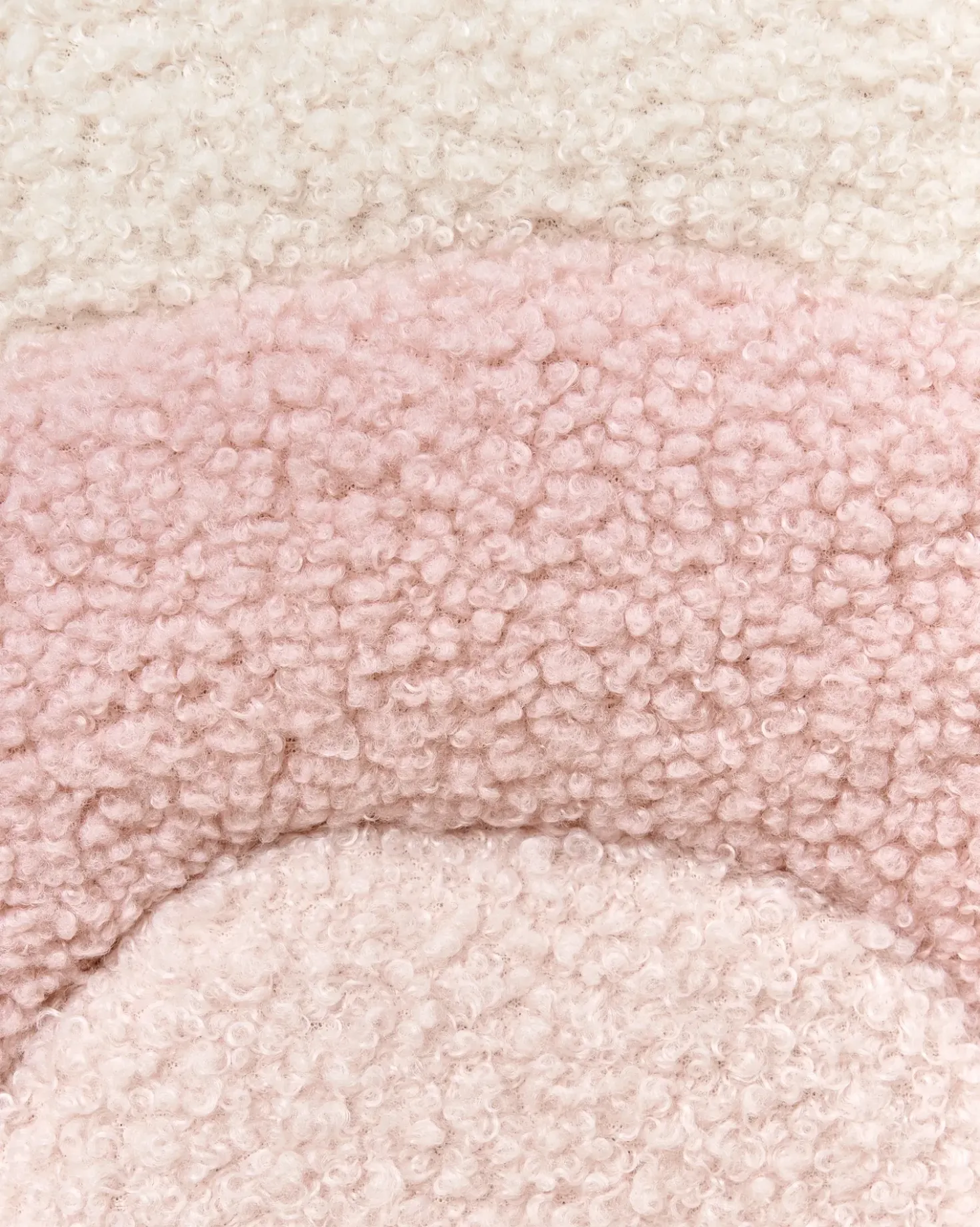 Sedia a dondolo per bambini Arcobaleno OMBO Bouclé Rosa pastello