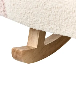 Sedia a dondolo per bambini Arcobaleno OMBO Bouclé Rosa pastello