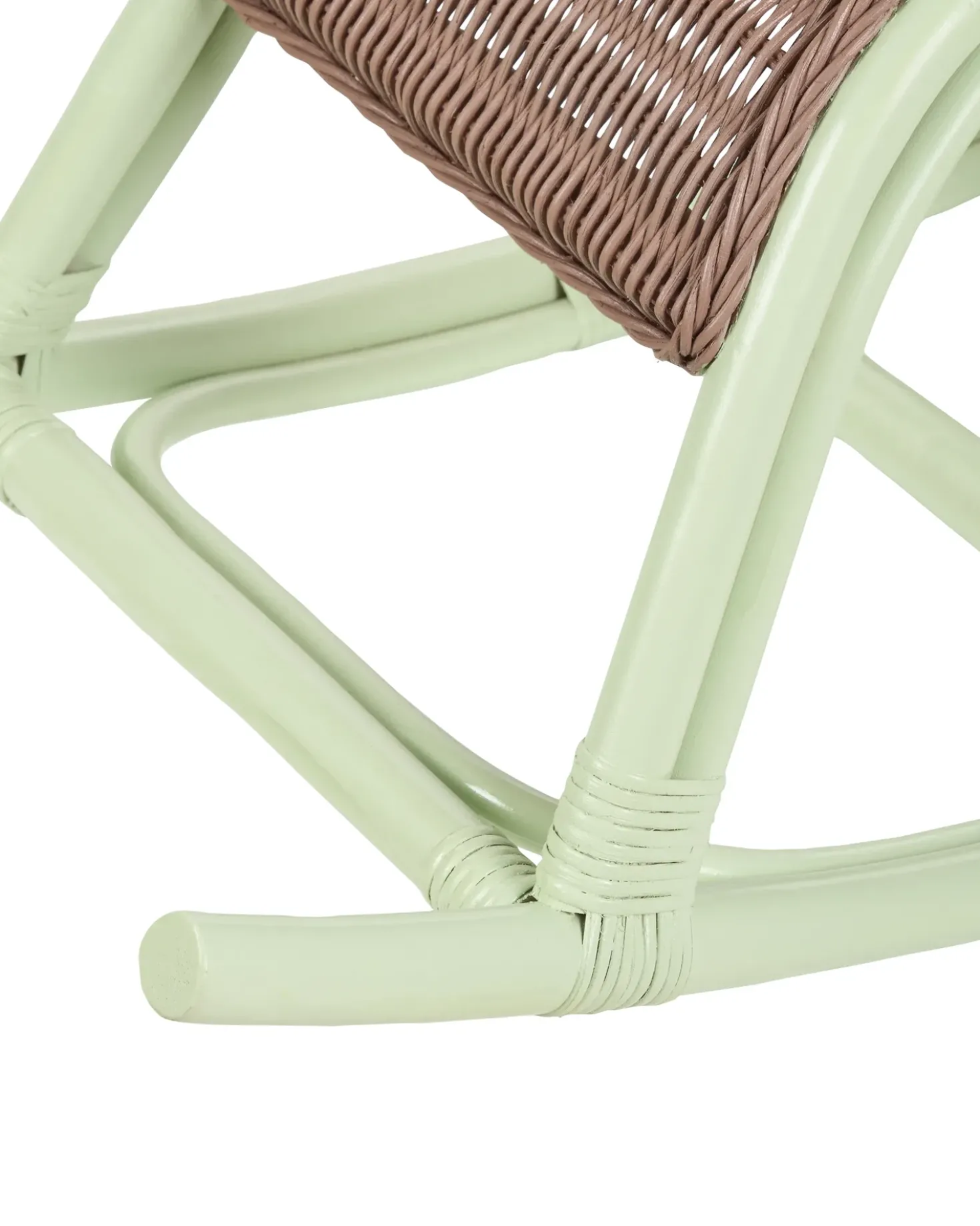 Sedia a dondolo per bambini ASPRIA Rattan Verde chiaro