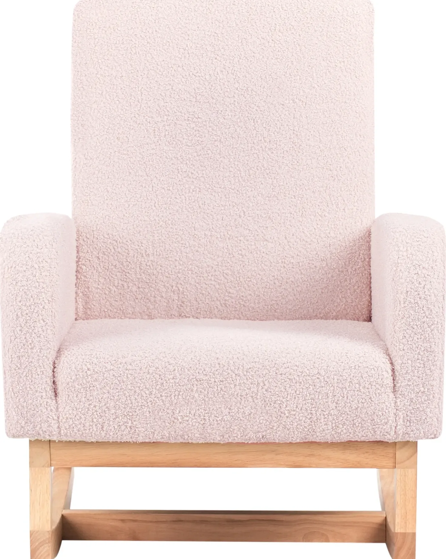 Sedia a dondolo per bambini NORBY Bouclé Rosa pastello
