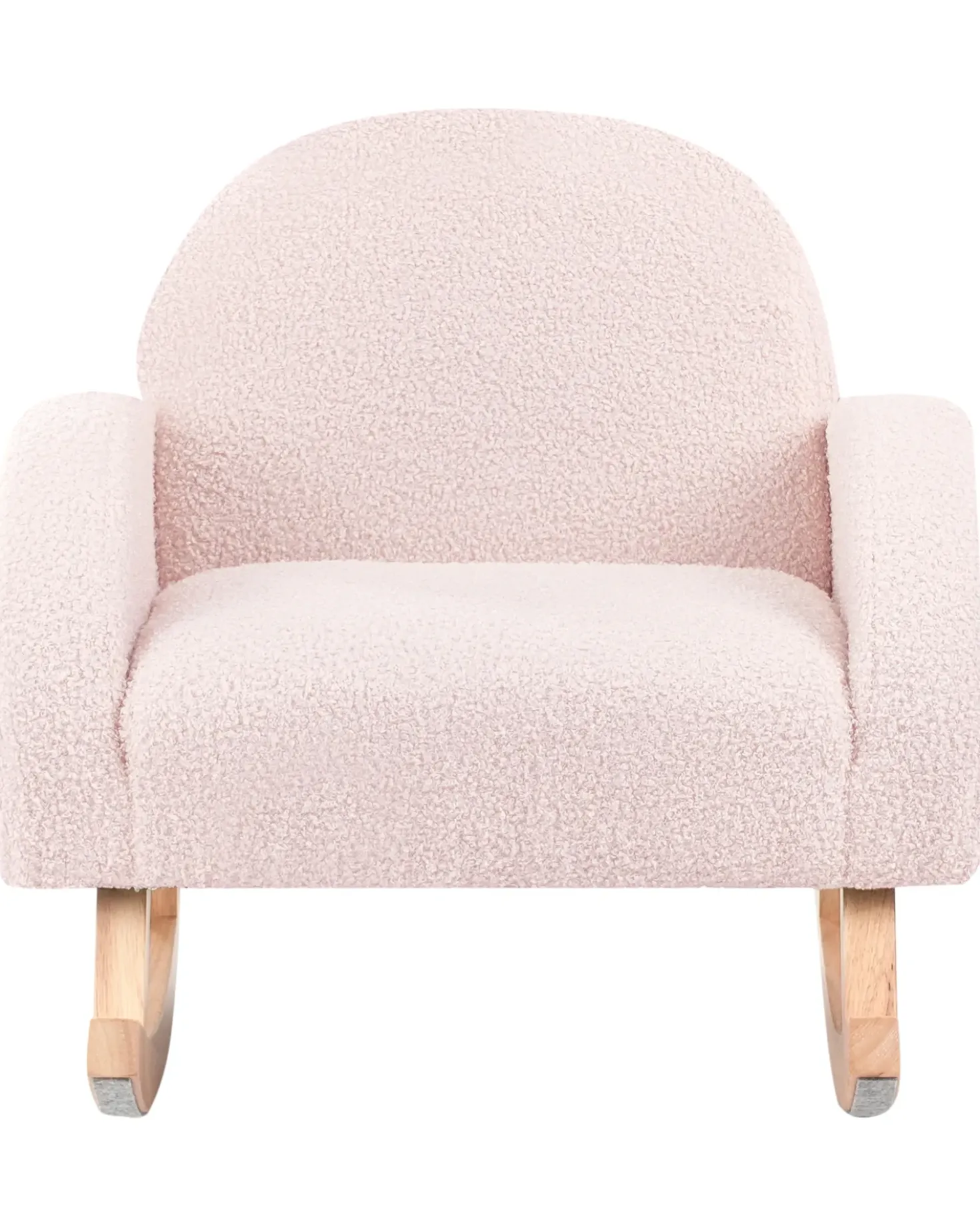 Sedia a dondolo per bambini HUG Bouclé Rosa pastello