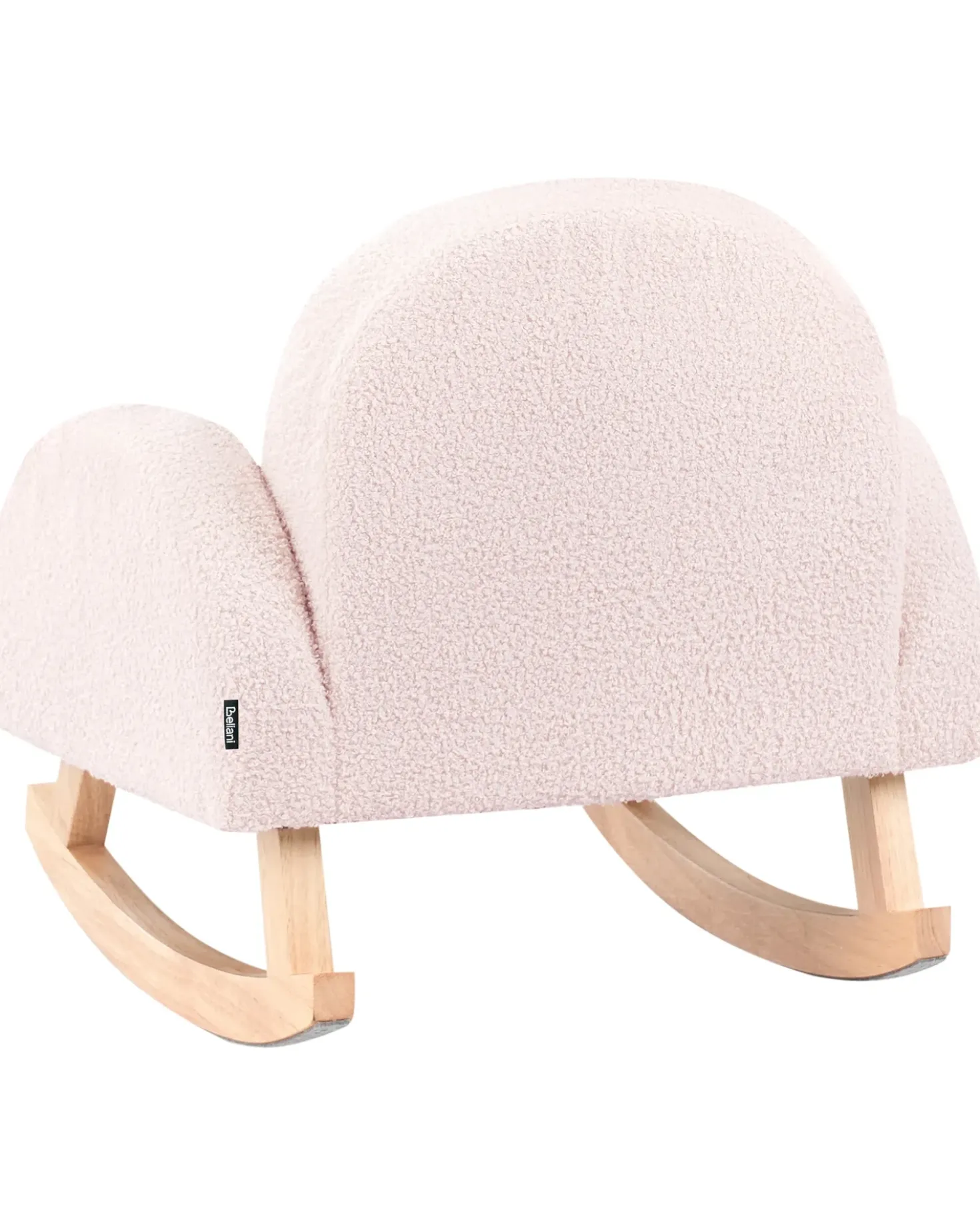 Sedia a dondolo per bambini HUG Bouclé Rosa pastello