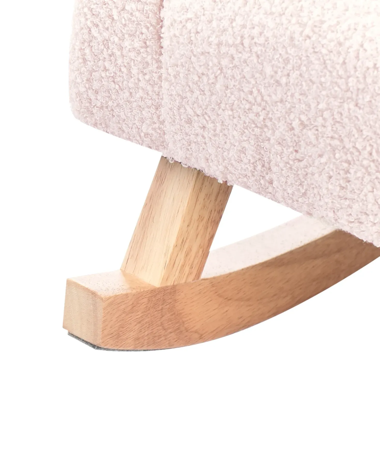 Sedia a dondolo per bambini HUG Bouclé Rosa pastello
