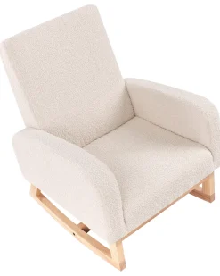 Sedia a dondolo per bambini NORBY Bouclé Beige chiaro