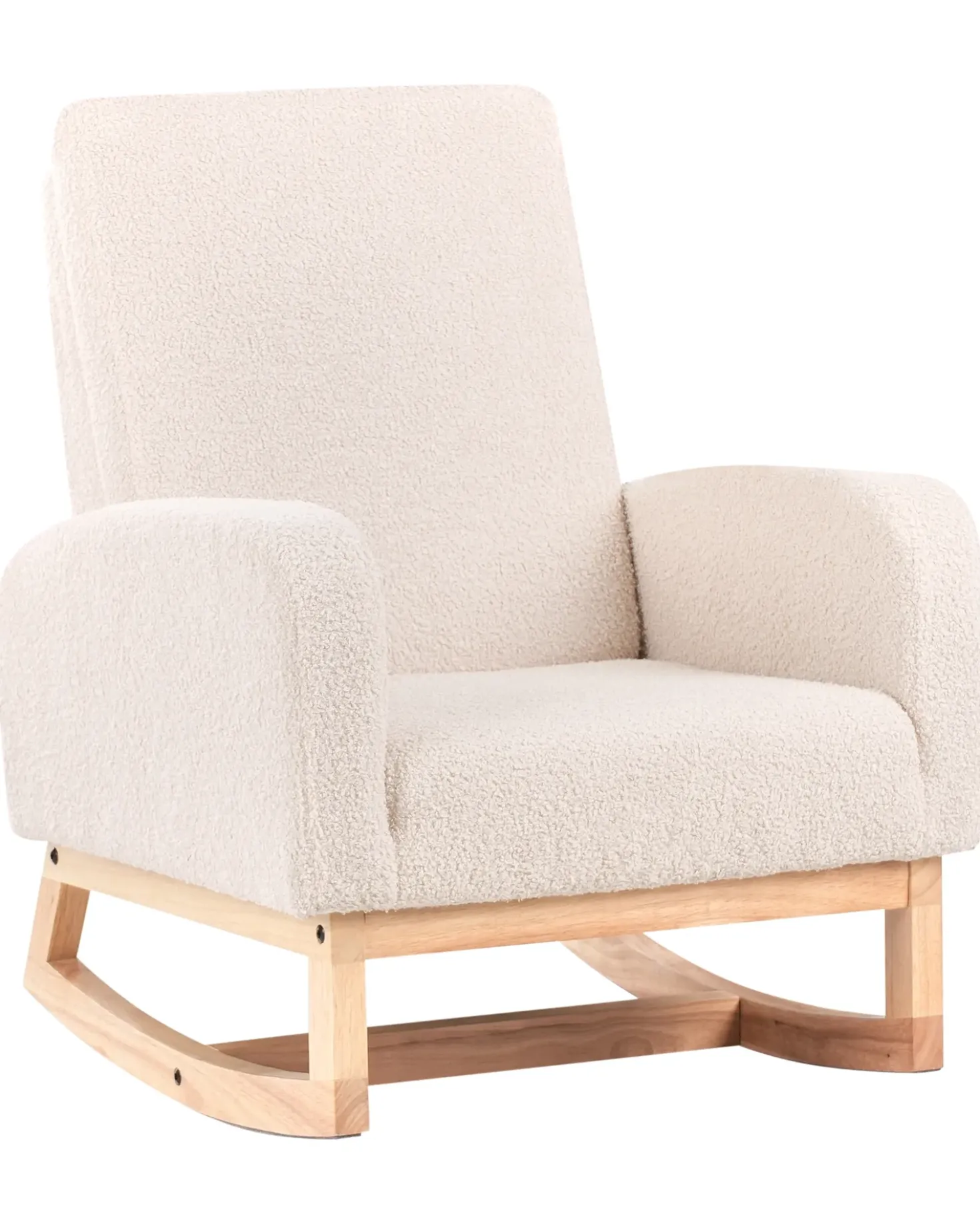 Sedia a dondolo per bambini NORBY Bouclé Beige chiaro