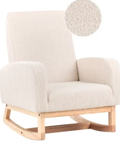 Sedia a dondolo per bambini NORBY Bouclé Beige chiaro