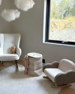 Sedia a dondolo per bambini Nuvola SKARE Bouclé Beige