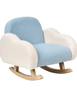 Sedia a dondolo per bambini Nuvola SKARE Bouclé Azzurro