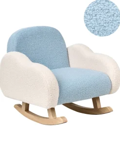 Sedia a dondolo per bambini Nuvola SKARE Bouclé Azzurro