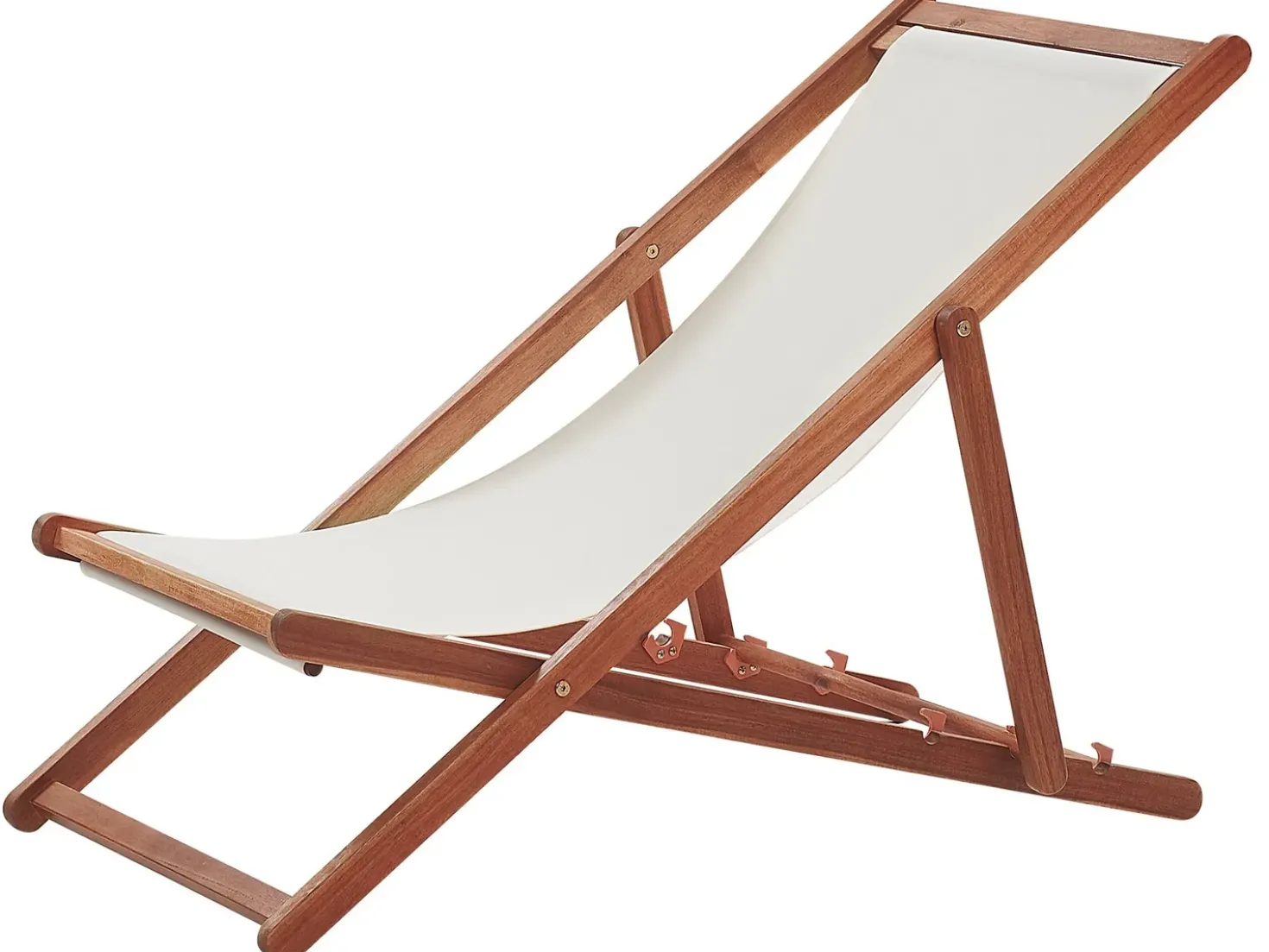 Sedia a sdraio pieghevole ANZIO con Tessuti di Ricambio Legno d'acacia Marrone scuro