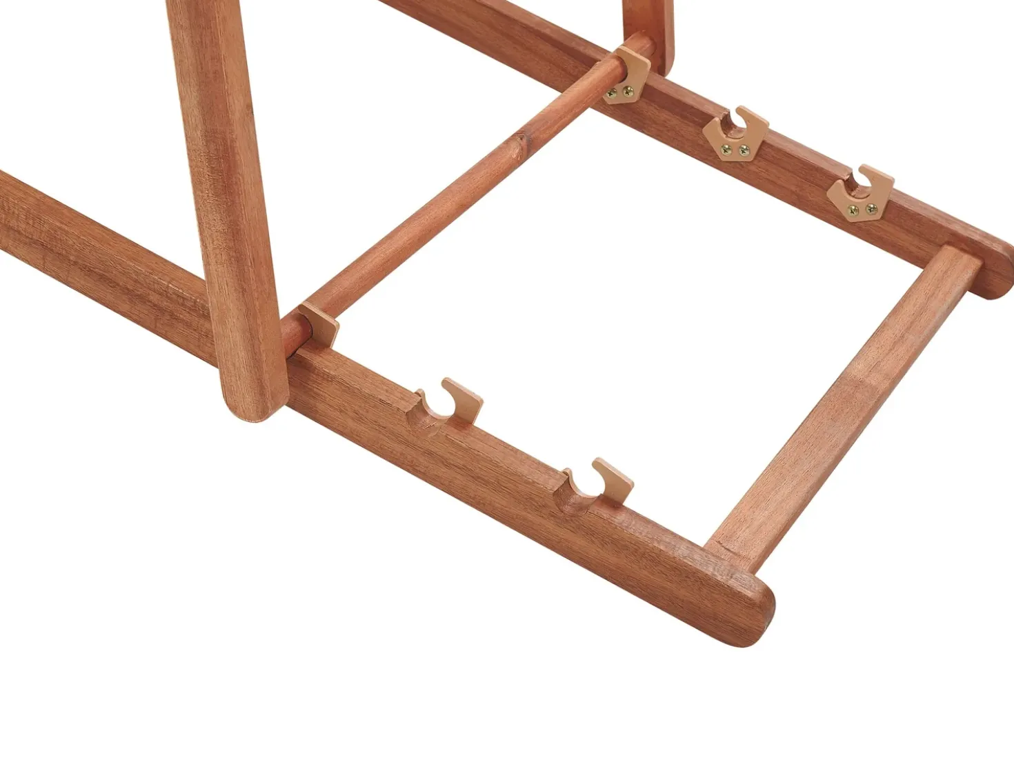 Sedia a sdraio pieghevole ANZIO con Tessuti di Ricambio Legno d'acacia Marrone scuro