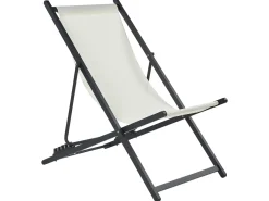 Sedia a sdraio pieghevole LOCRI II Metallo Beige chiaro