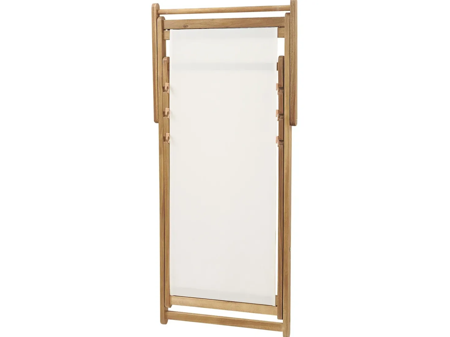 Sedia a sdraio pieghevole ANZIO con Tessuti di Ricambio Legno d'acacia Marrone chiaro