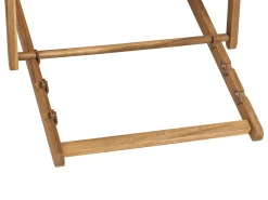 Sedia a sdraio pieghevole ANZIO Legno d'acacia Nero