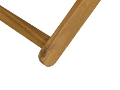 Sedia a sdraio pieghevole ANZIO Legno d'acacia Nero