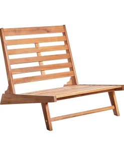 Sedia con cuscino MICCIANO Legno d'acacia Bianco sporco