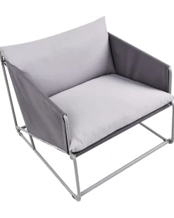 Sedia con cuscino PONTE Metallo Grigio