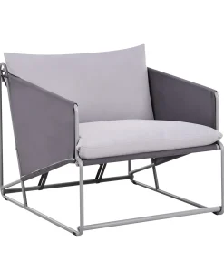 Sedia con cuscino PONTE Metallo Grigio