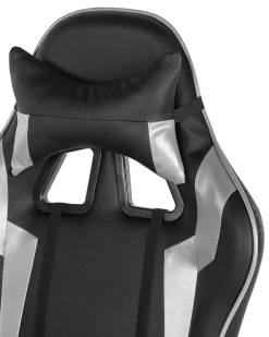 Sedia da gaming KNIGHT Pelle sintetica Argento