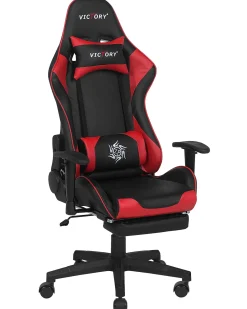 Sedia da gaming VICTORY Pelle sintetica Rosso